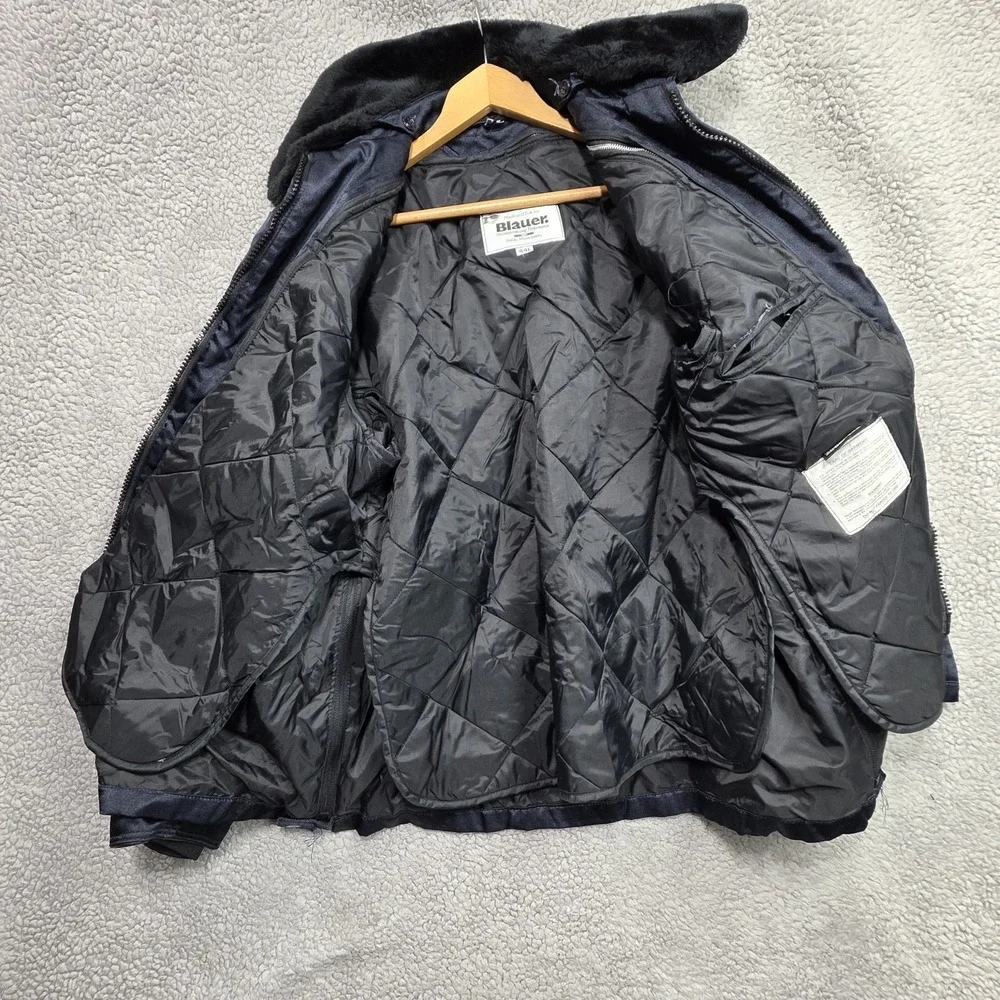 Vintage Blauer Police/ Guard Jacket Men's Size‎ 44L Blue Full Zip Insulated